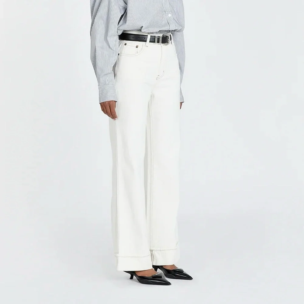 DISSH Sutton Cream Turnback Hem Jean - Picture 3 of 7